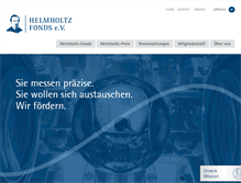 Tablet Screenshot of helmholtz-fonds.de